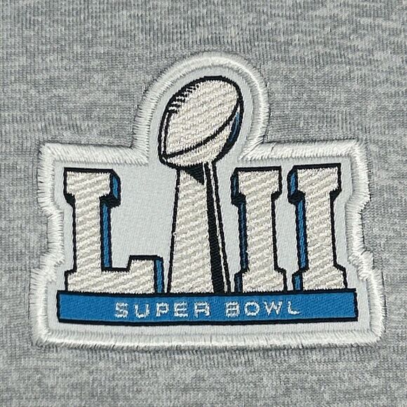 New England Patriots Nike Shirt Men L Gray Polo Dri-Fit‎ On Field Super Bowl LII - Picture 2 of 11